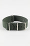 Nylon Watch Strap in DARK GREY with Brushed Buckle & Keepers