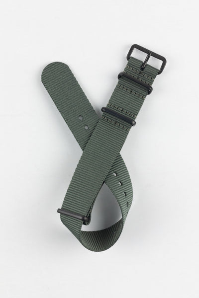 Nylon Watch Strap in DARK GREY with PVD Buckle & Keepers