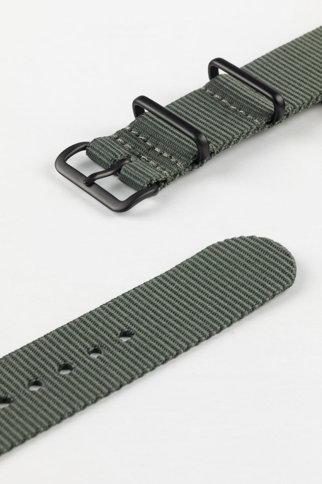 Nylon Watch Strap in DARK GREY with PVD Buckle & Keepers