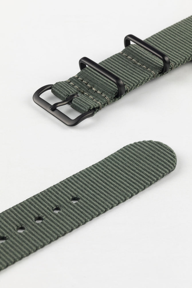 Nylon Watch Strap in DARK GREY with PVD Buckle & Keepers