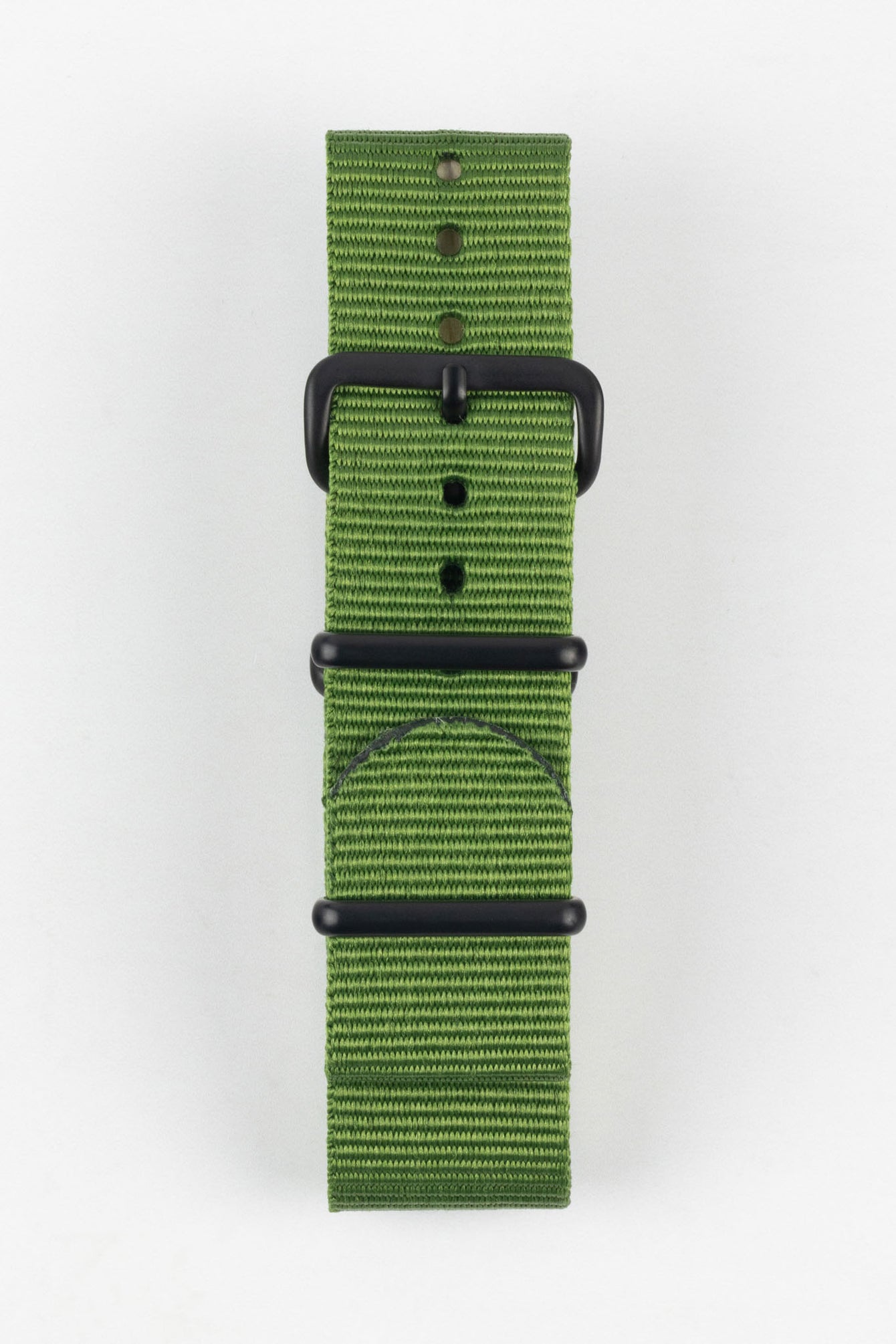 Nylon Watch Strap in GREEN with PVD Buckle and Keepers