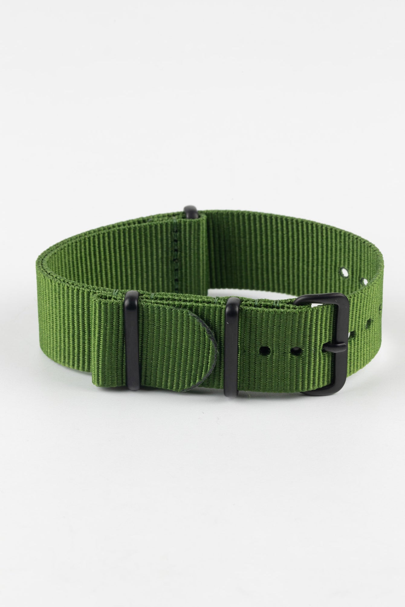 Nylon Watch Strap in GREEN with PVD Buckle and Keepers