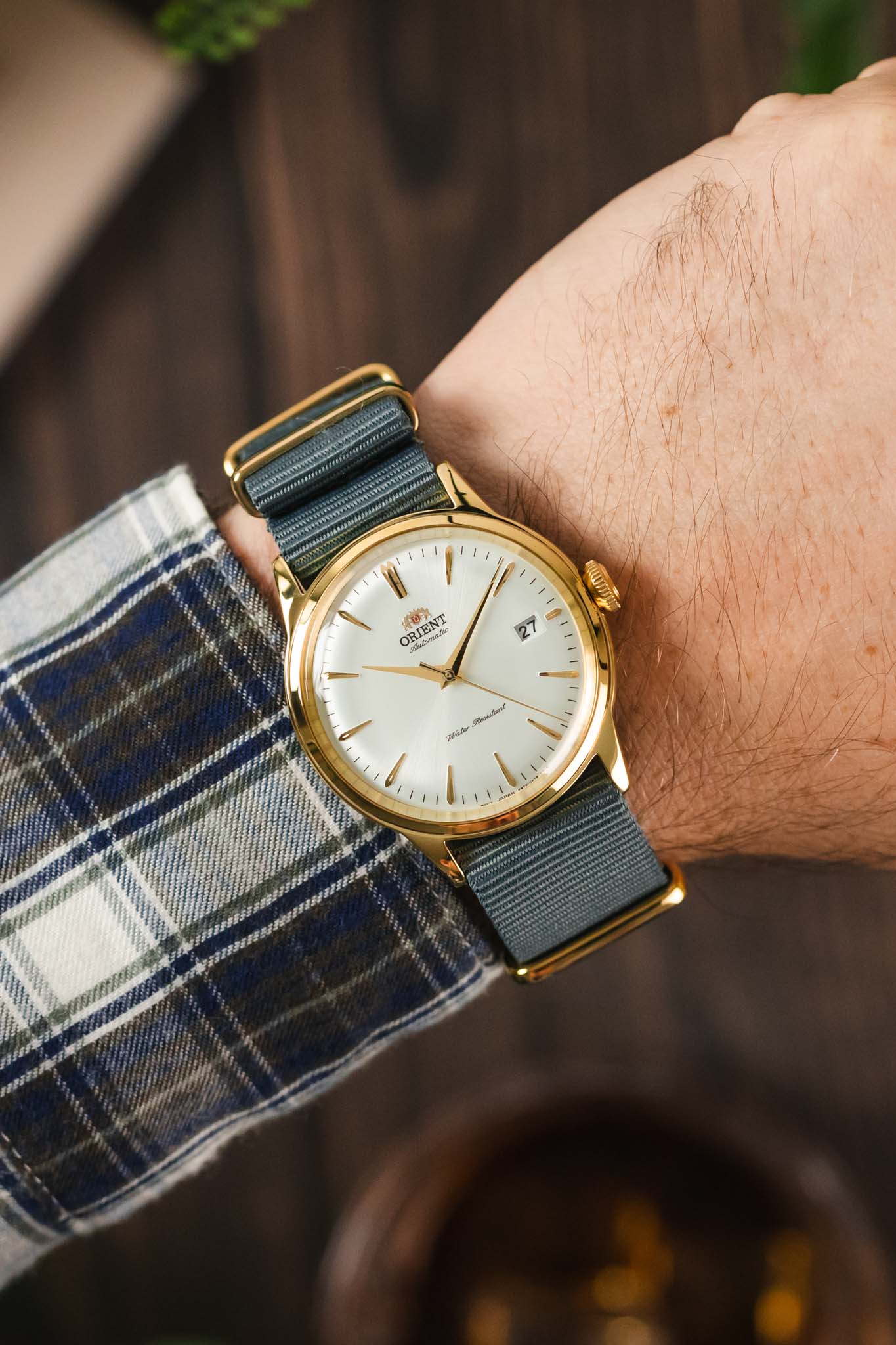 Watch with sale gold strap