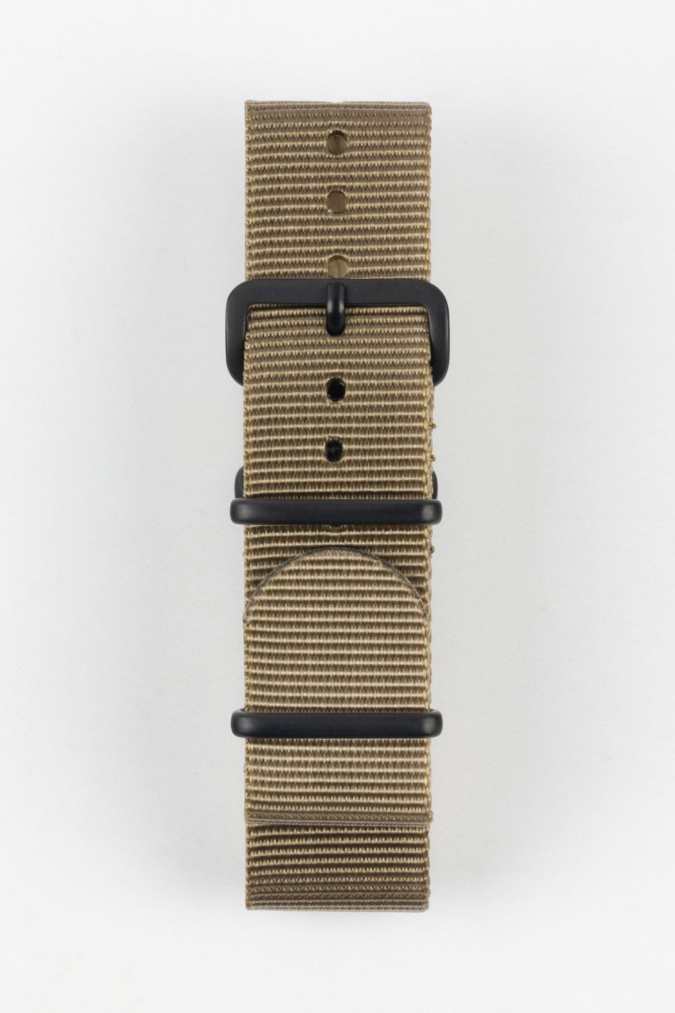 Nylon Watch Strap in KHAKI with PVD Buckle and Keepers