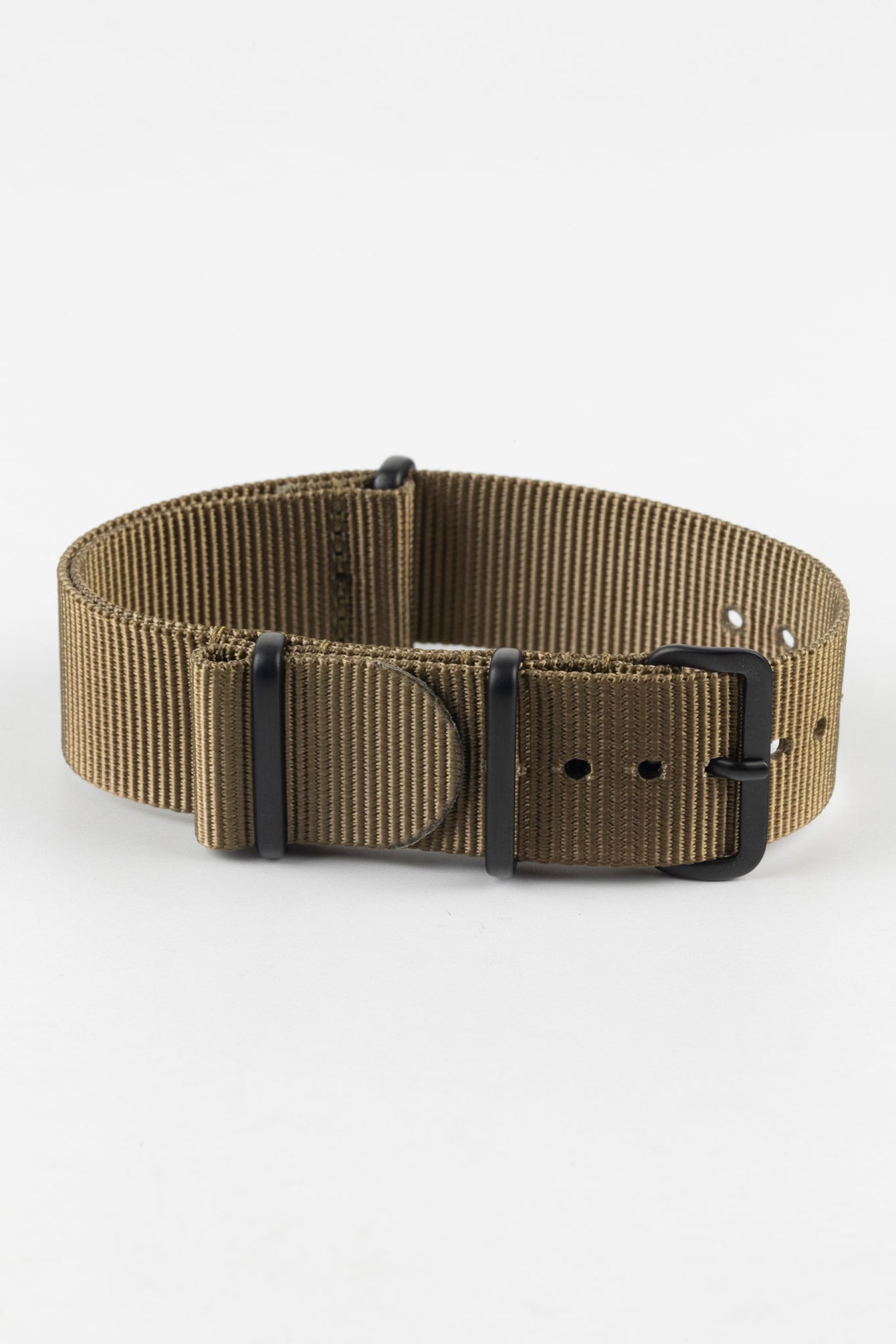 Nylon Watch Strap in KHAKI with PVD Buckle and Keepers