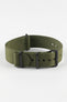 Nylon Watch Strap in OLIVE GREEN with PVD Buckle & Keepers