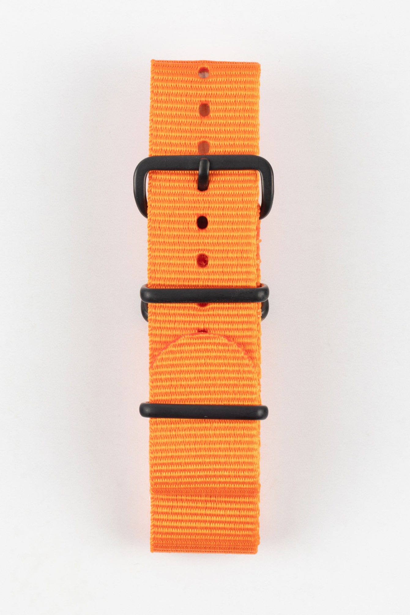 Nylon Watch Strap in ORANGE with PVD Buckle and Keepers