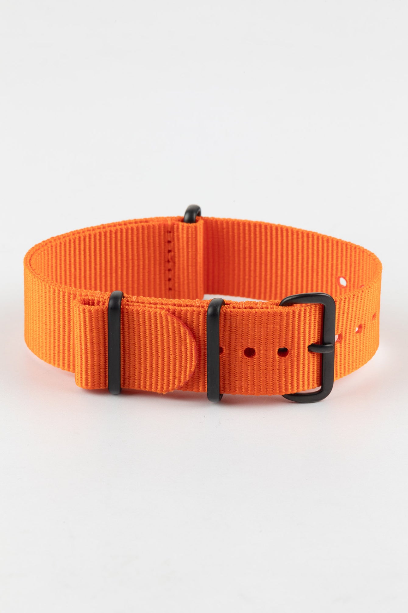 Nylon Watch Strap in ORANGE with PVD Buckle and Keepers