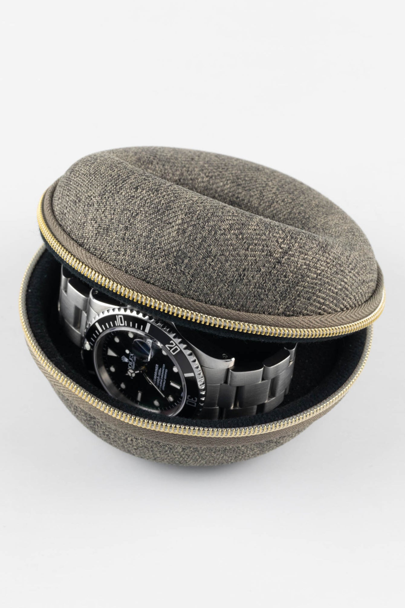 Oyster - 1 Watch Travel Case - Tweed Brown