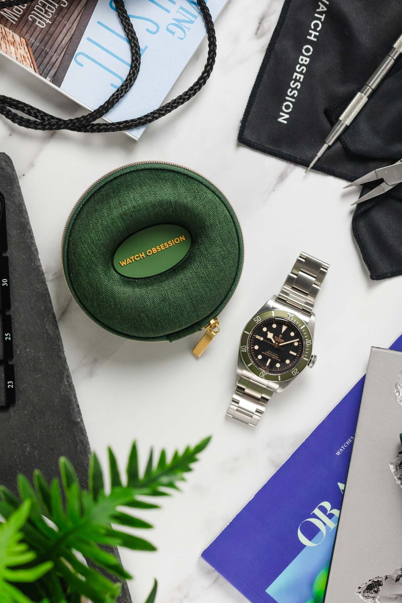 Oyster - 1 Watch Travel Case - Forest Green