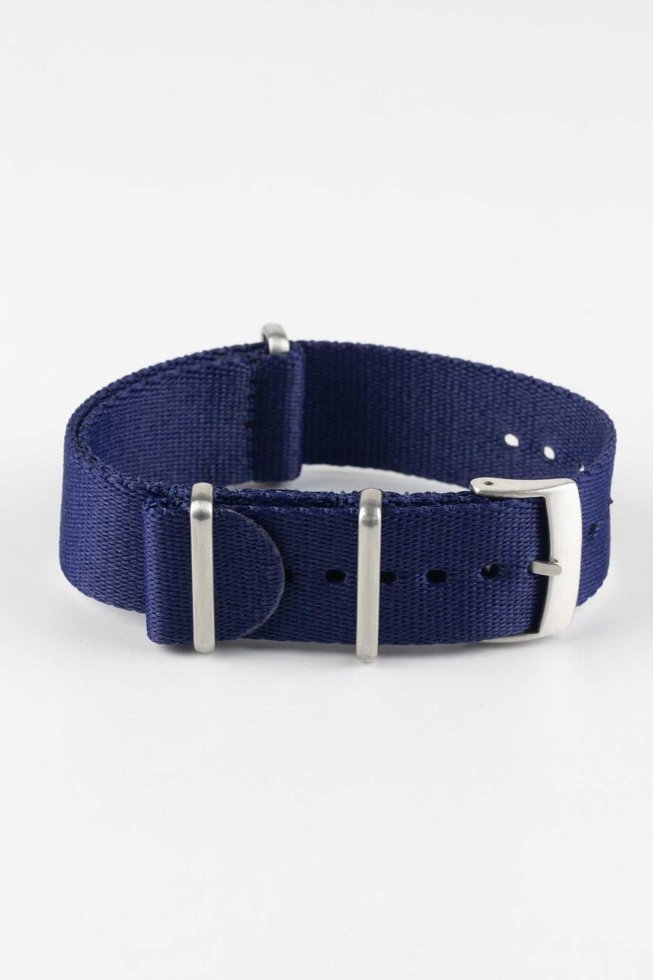 Premium Nylon Watch Strap in NAVY BLUE with Brushed Hardware