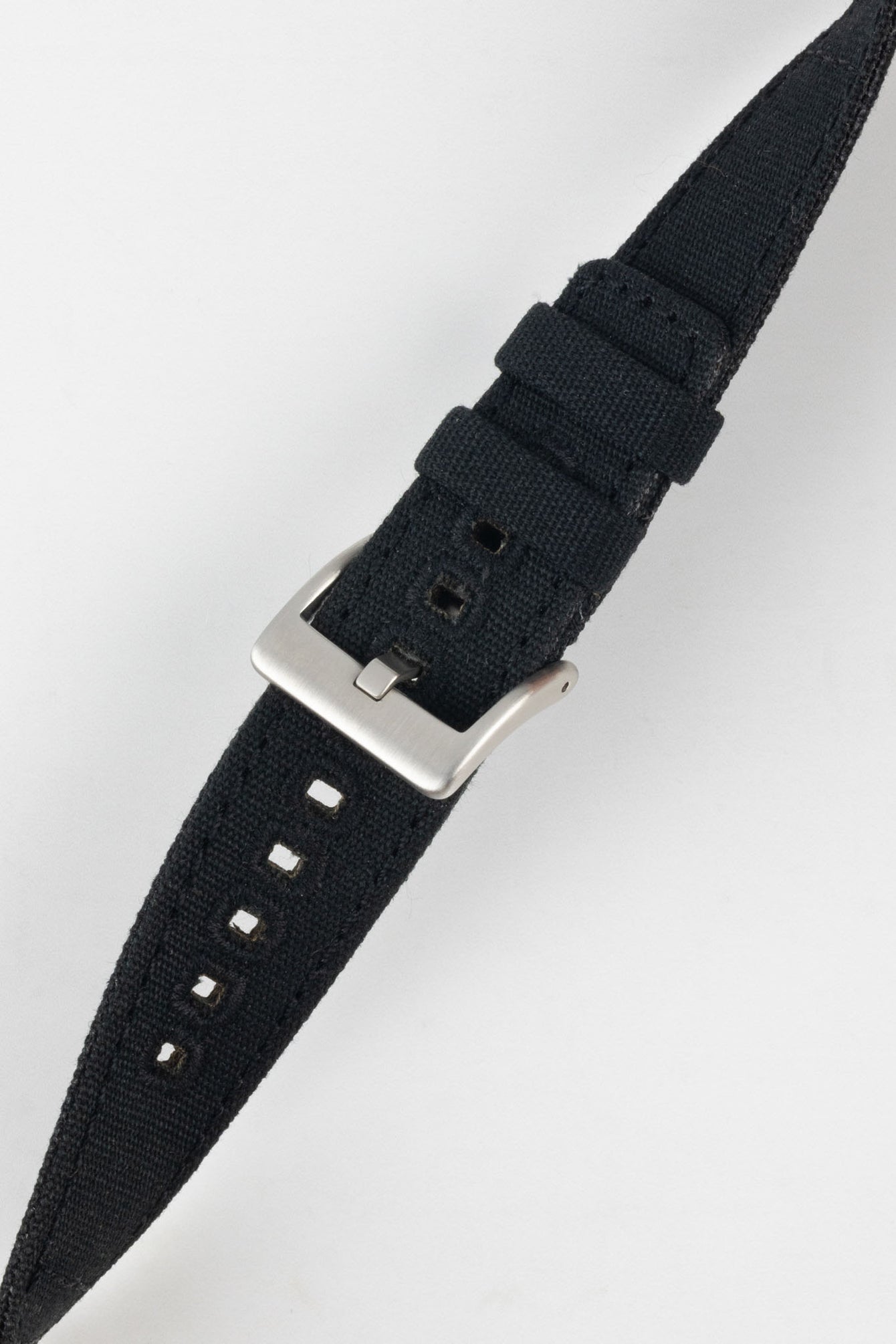 Quick-Release Canvas Watch Strap in BLACK