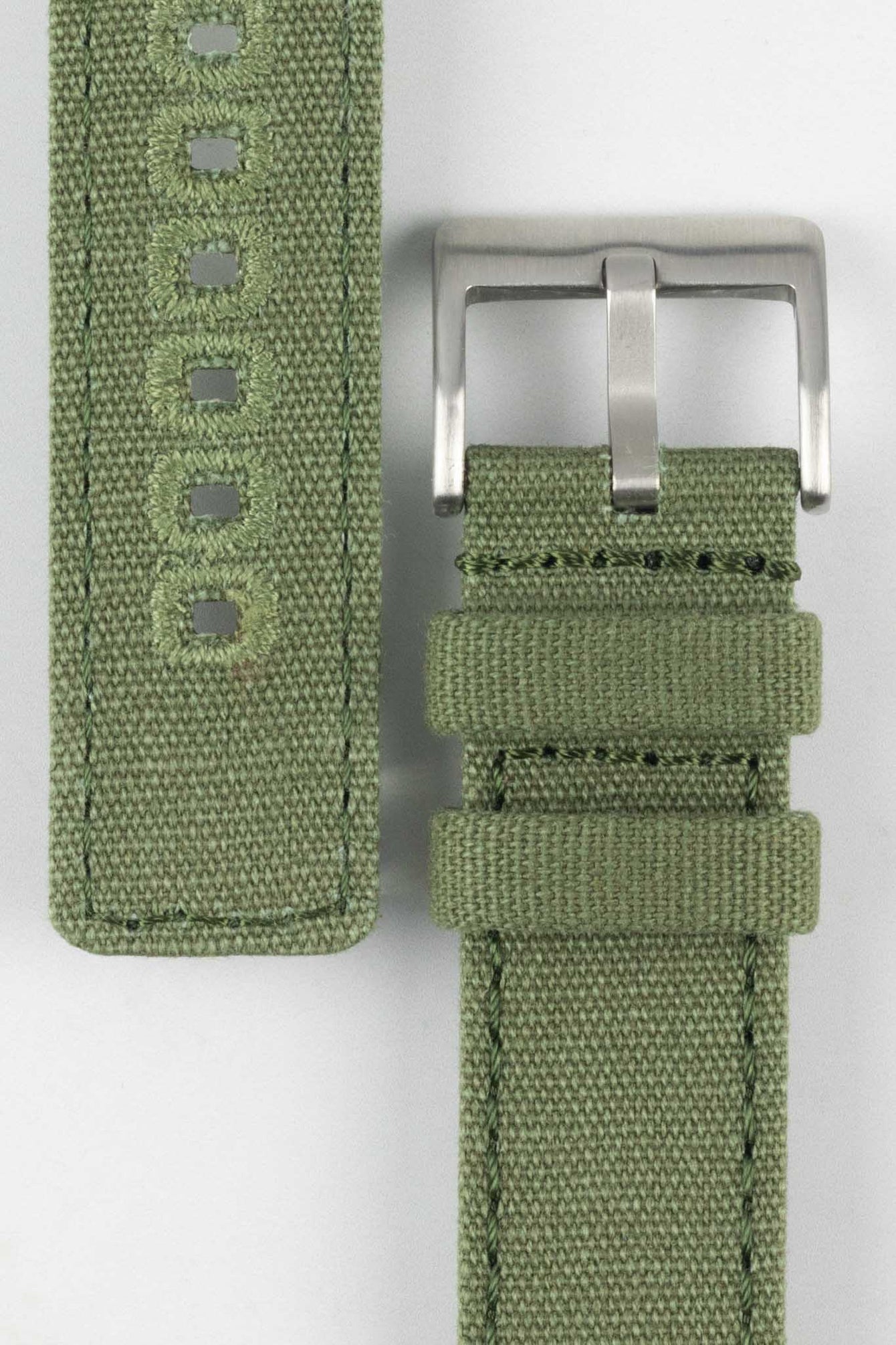 Quick-Release Canvas Watch Strap in GREEN