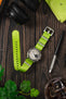 Seatbelt Nylon Watch Strap in LIME GREEN with BRUSHED STEEL Hardware