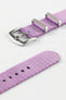 Seatbelt Nylon Watch Strap in PURPLE with BRUSHED STEEL Hardware