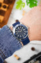 ZEALANDE ZBC01 Rubber Watch Strap for Omega Seamaster in BLUE