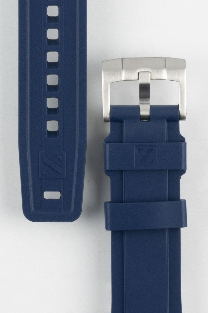 ZEALANDE ZBC06 Rubber Watch Strap for Omega Seamaster Aqua Terra in BLUE