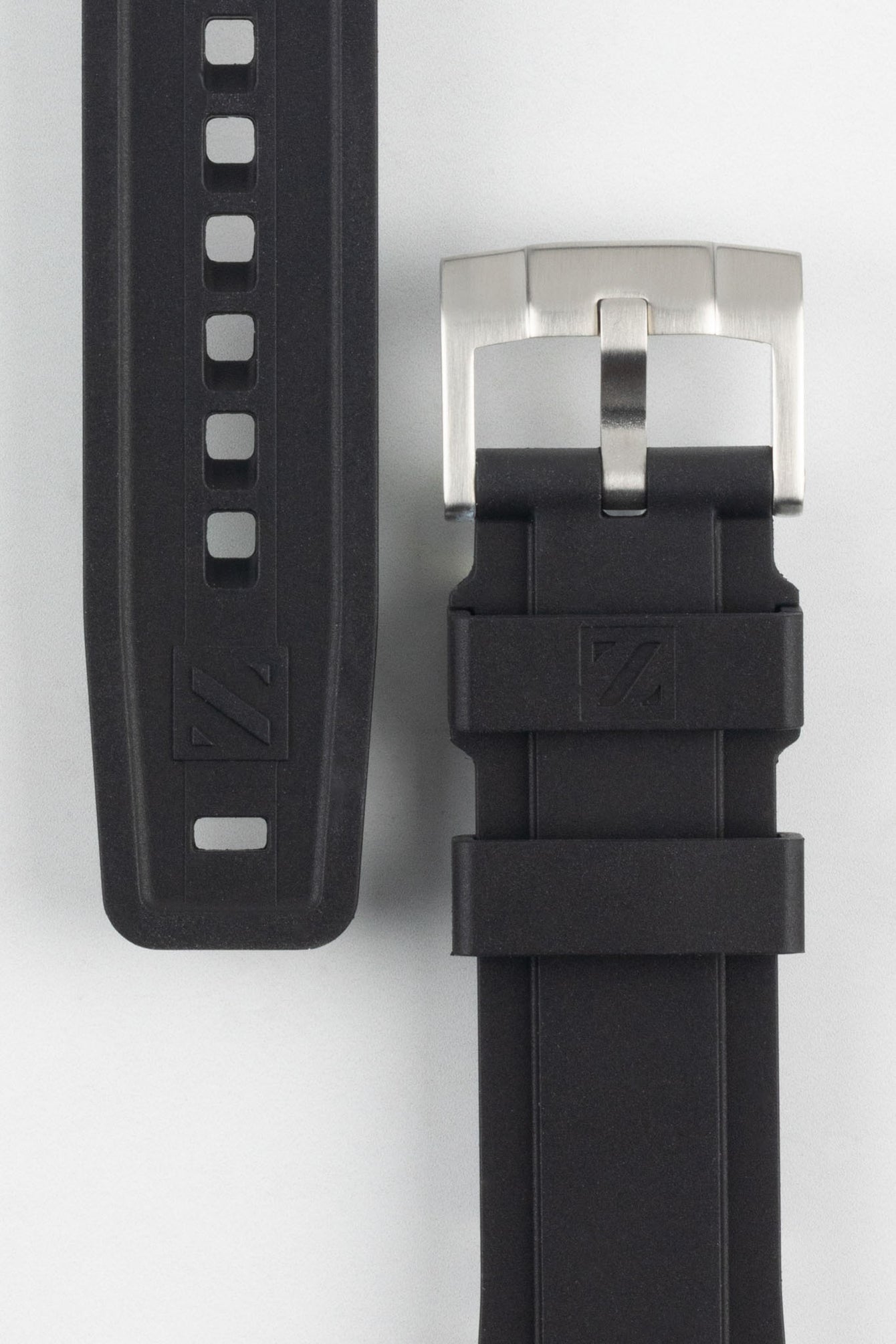 ZEALANDE ZBC07 Rubber Watch Strap for Omega Seamaster Planet Ocean in BLACK