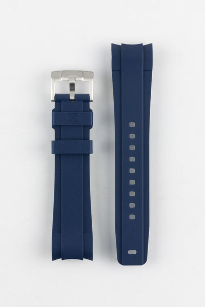 ZEALANDE ZBC07 Rubber Watch Strap for Omega Seamaster Planet Ocean in BLUE