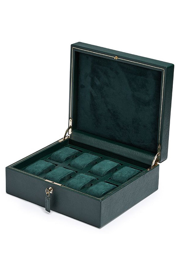 wolf watch box in green