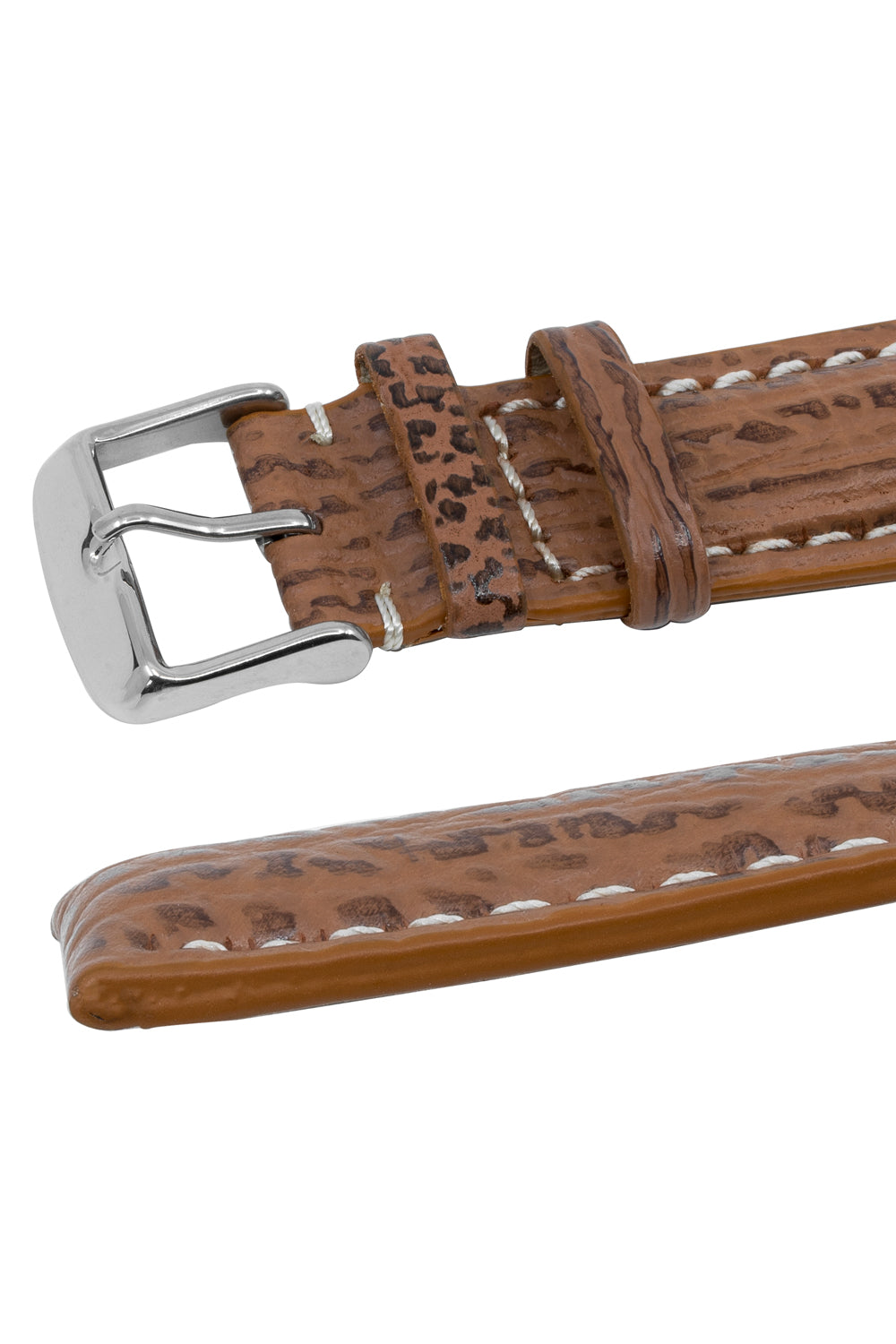 shark skin leather watch strap 