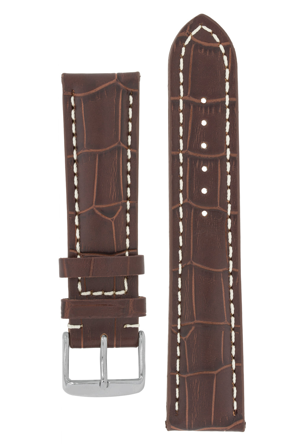 Breitling-Style Alligator-Embossed Watch Strap & Buckle Tabac – Watch ...