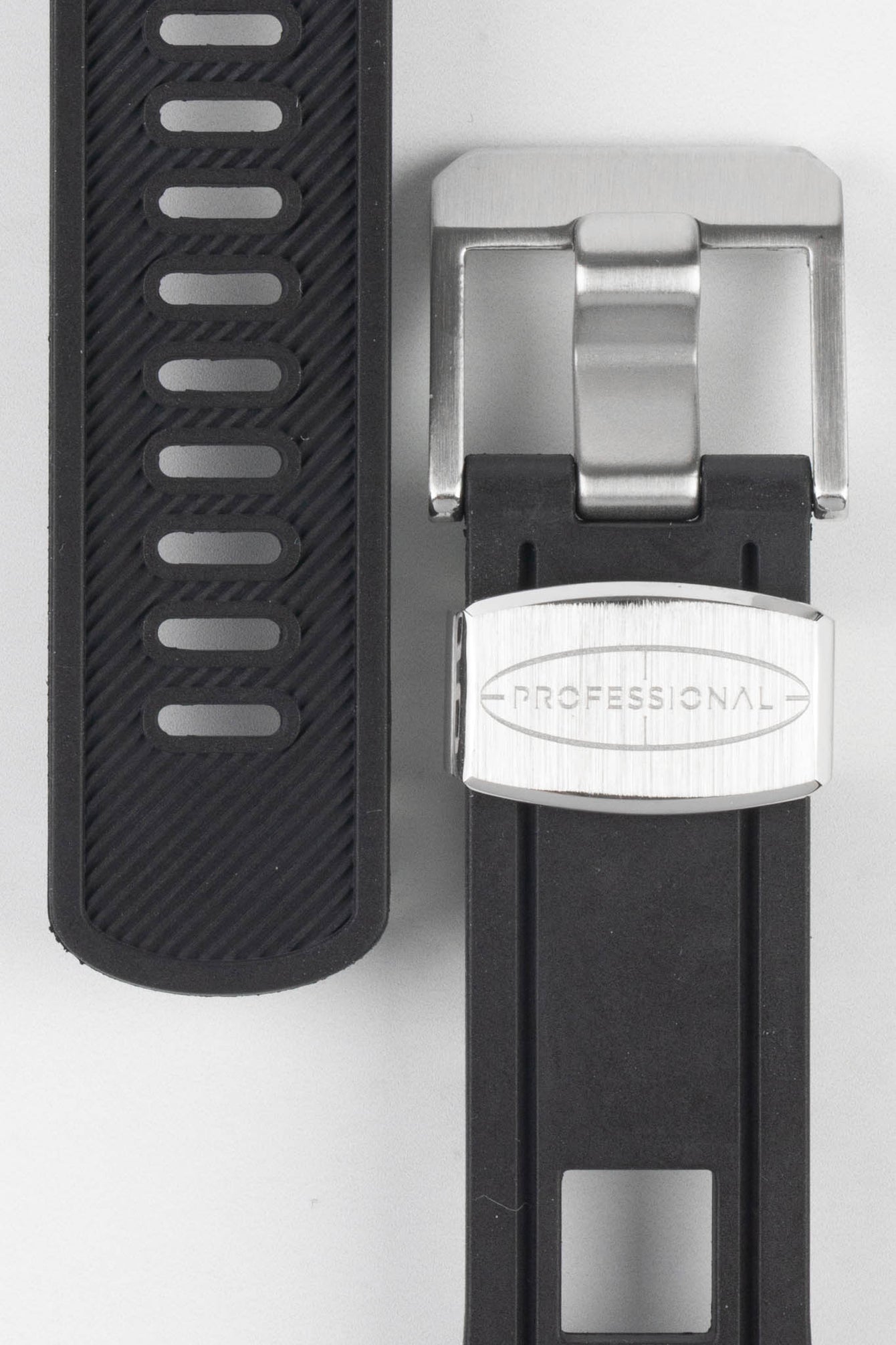 CRAFTER BLUE CB01 Black Rubber Watch Strap