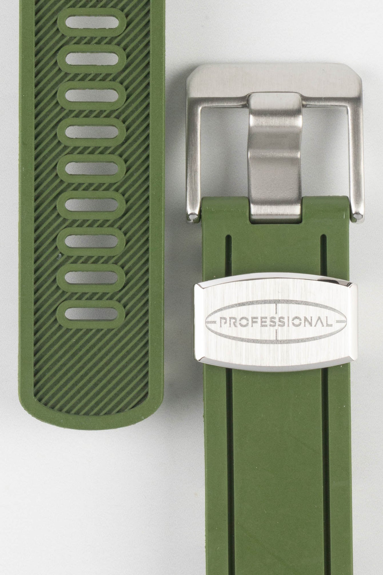 CRAFTER BLUE CB02 Green Rubber Watch Strap for Seiko Sumo