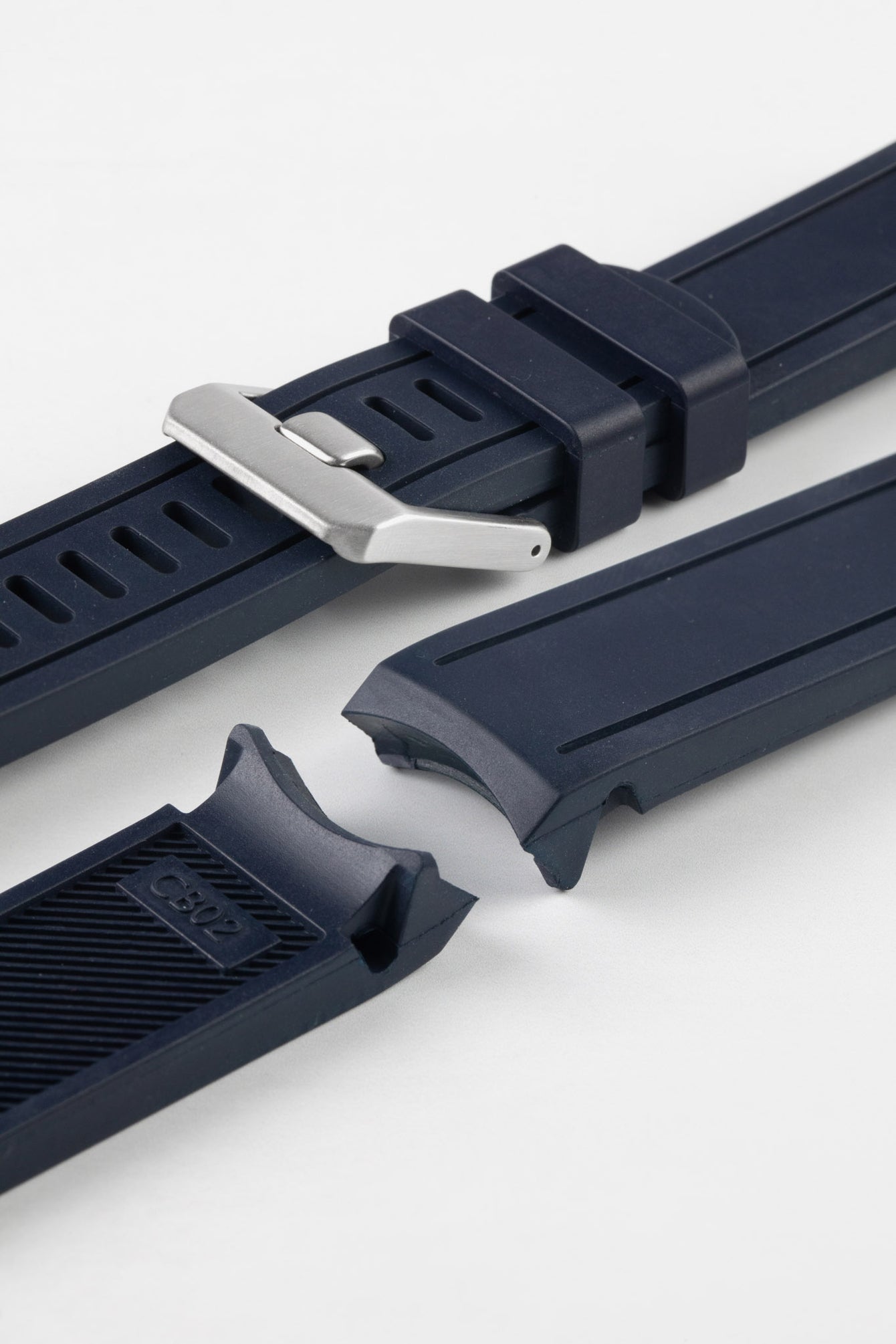 CRAFTER BLUE CB02 Navy Blue Rubber Watch Strap for Seiko Sumo