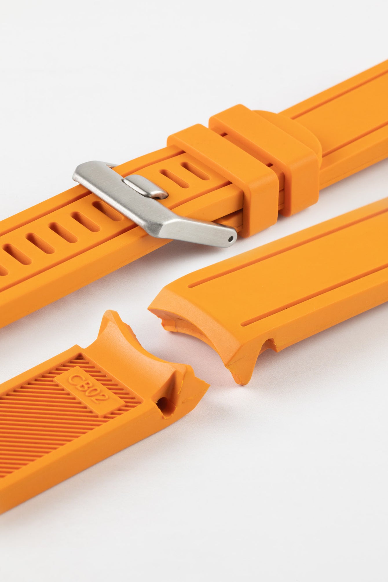 CRAFTER BLUE CB02 Orange Rubber Watch Strap for Seiko Sumo