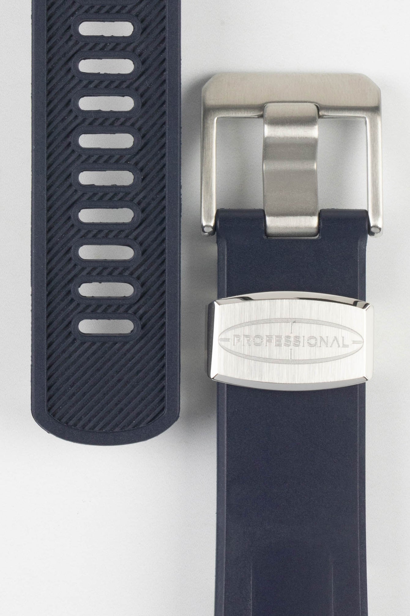 Navy Rubber Watch Strap (buckle)