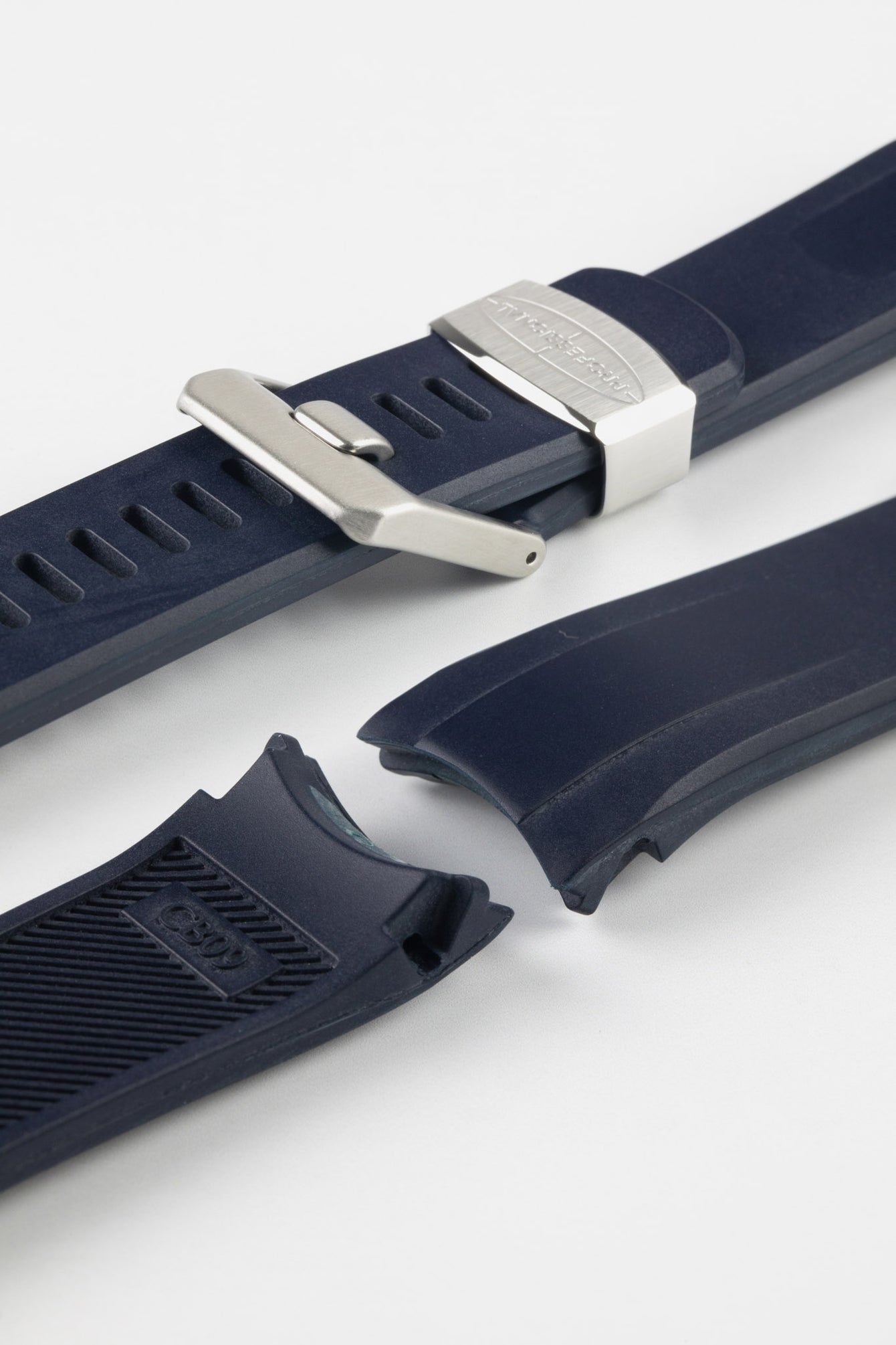 Navy Rubber Watch Strap (buckle)