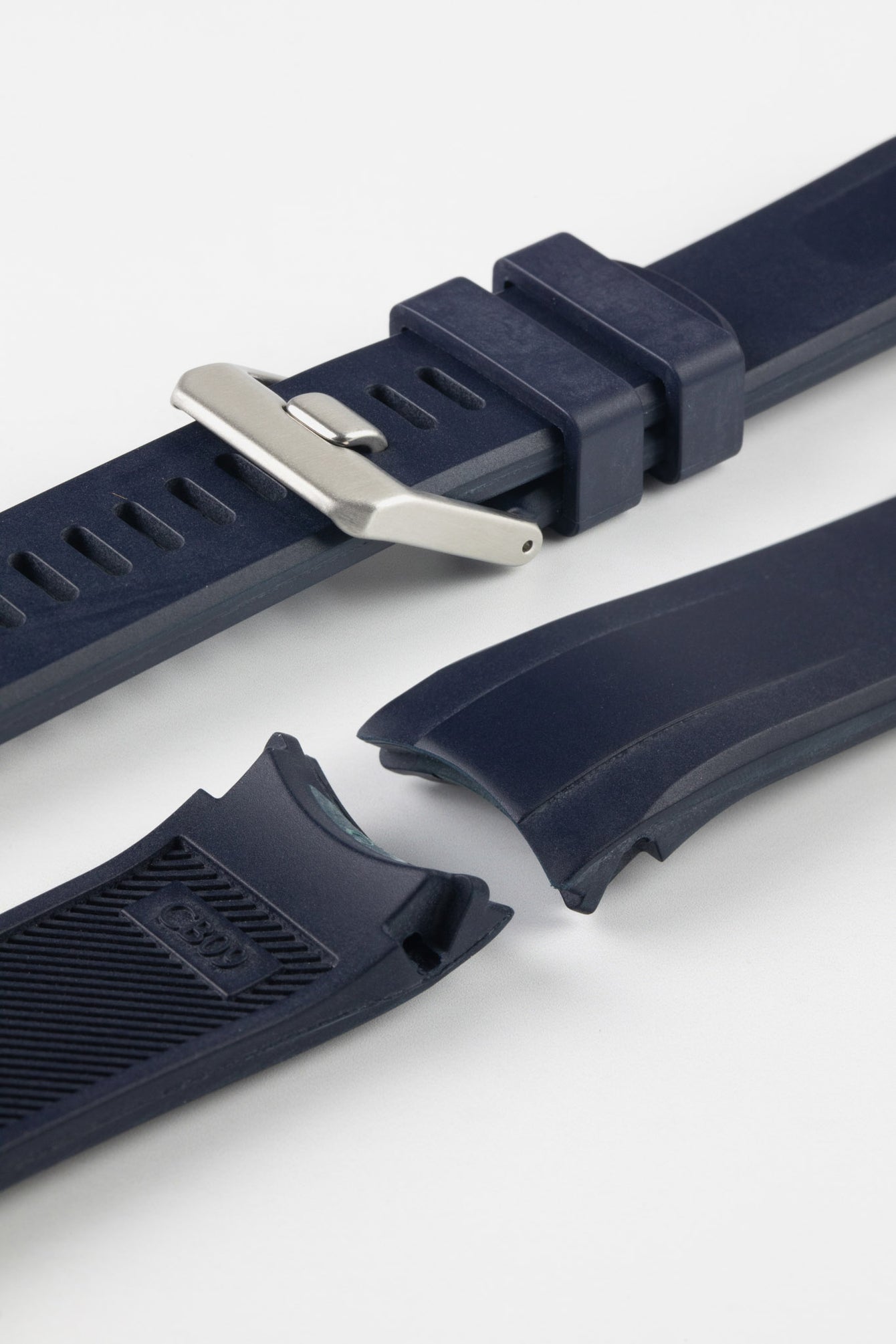 Navy Rubber Watch Strap