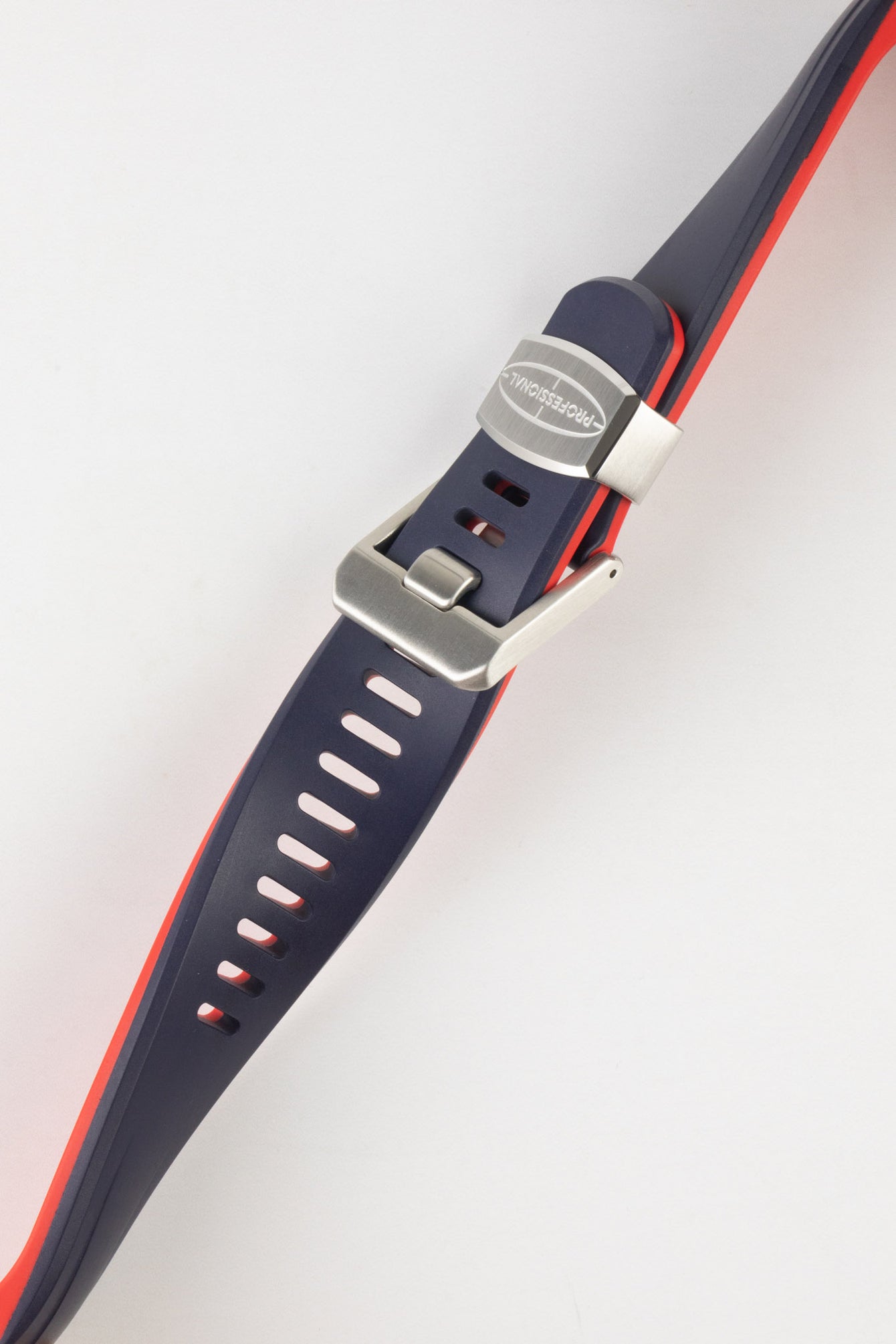 CRAFTER BLUE CB09 Rubber Watch Strap for Seiko "New" Samurai Series – NAVY & RED