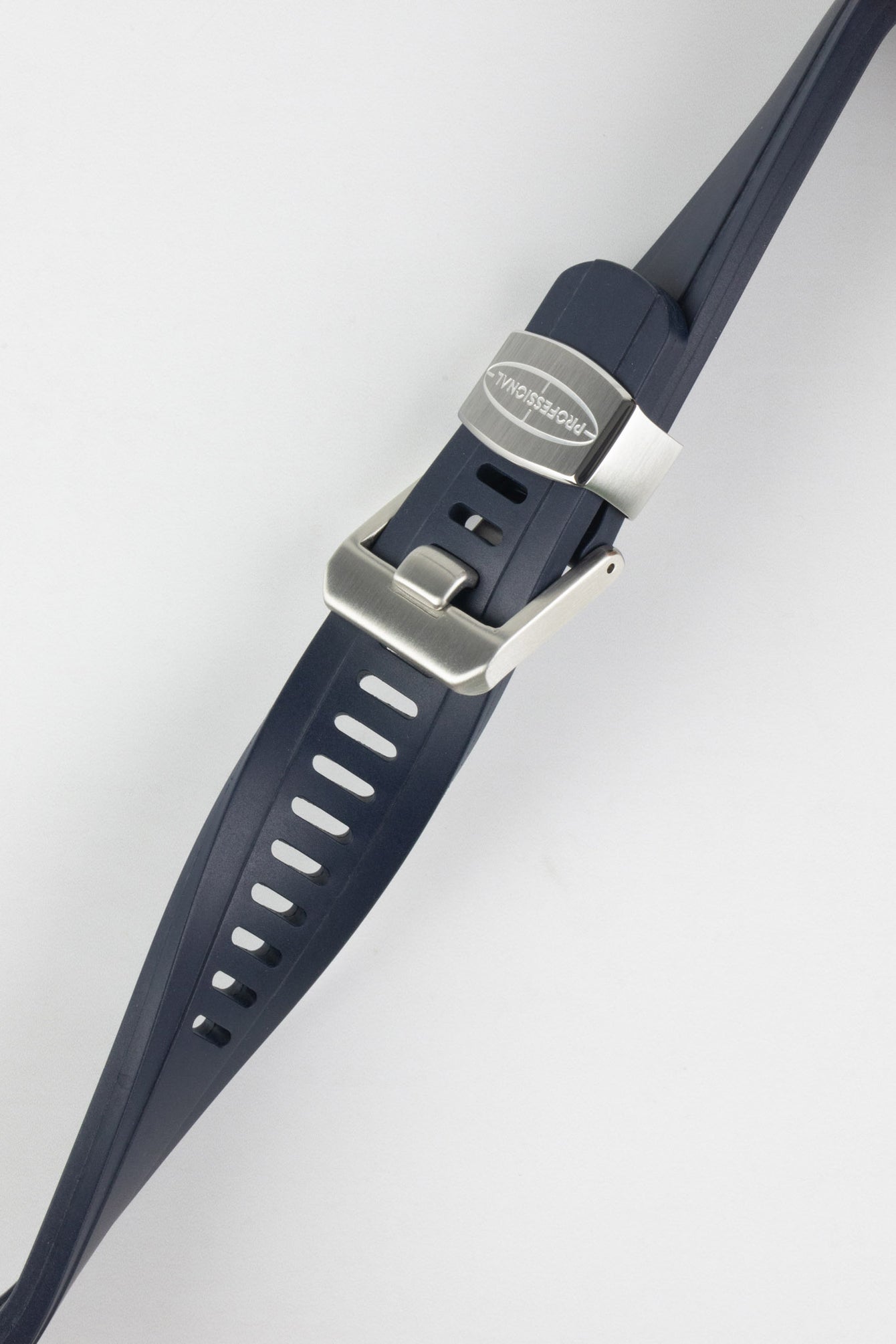 Navy blue rubber watch strap