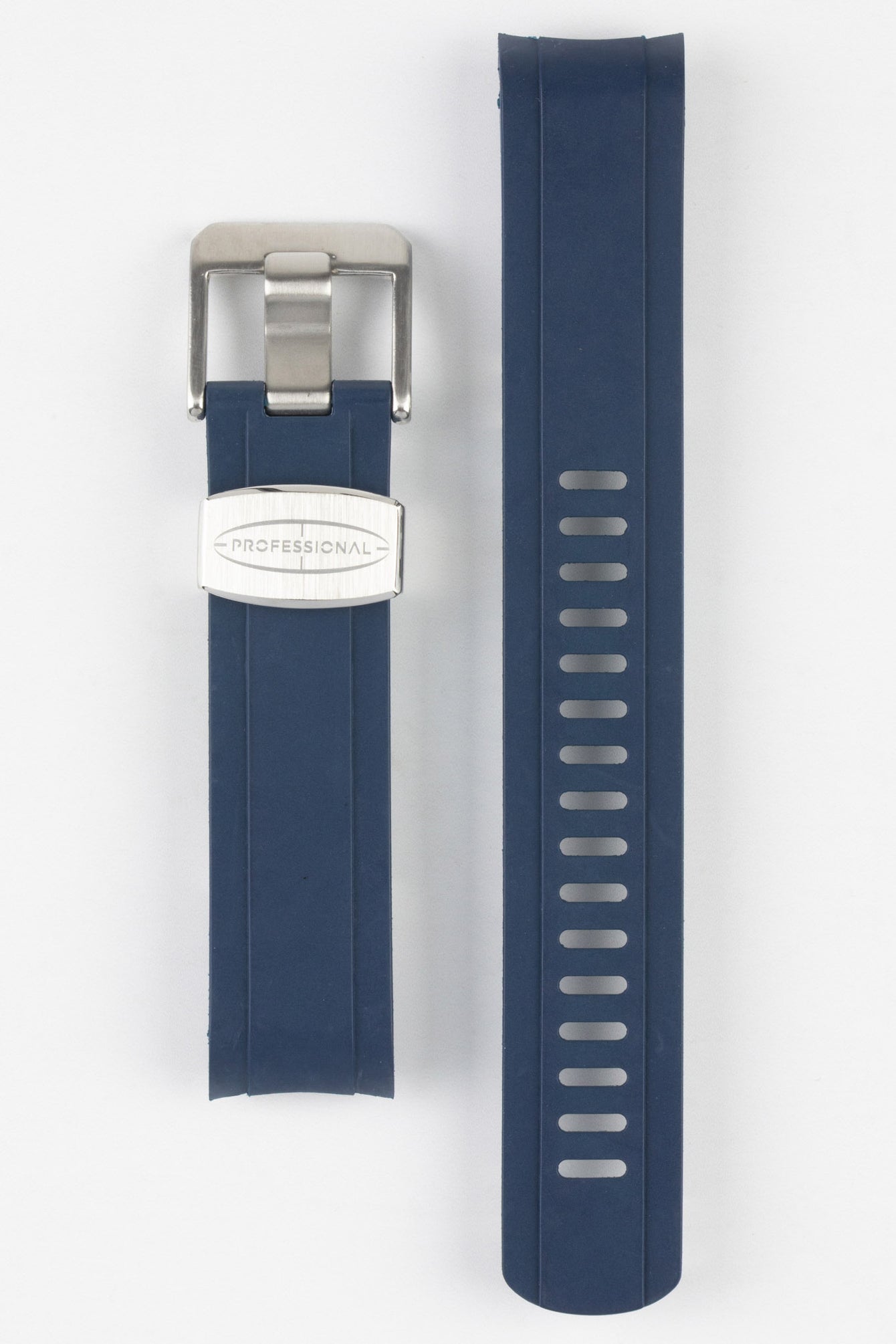 CRAFTER BLUE CB13 Rubber Watch Strap for Seiko Mini Turtle Series – NAVY with Rubber Keepers