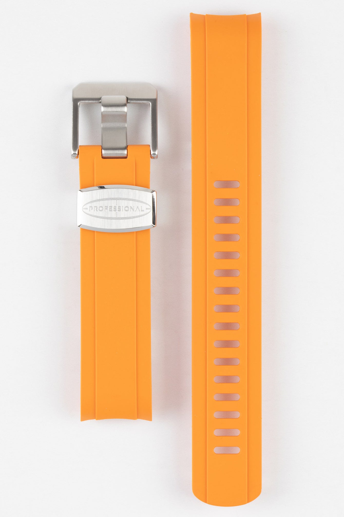 CRAFTER BLUE CB13 Rubber Watch Strap for Seiko Mini Turtle Series – ORANGE with Rubber Keepers