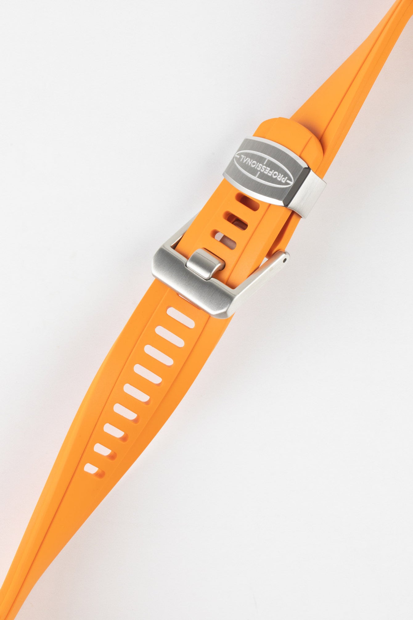 CRAFTER BLUE CB13 Rubber Watch Strap for Seiko MM200 Series – ORANGE with Rubber Keepers