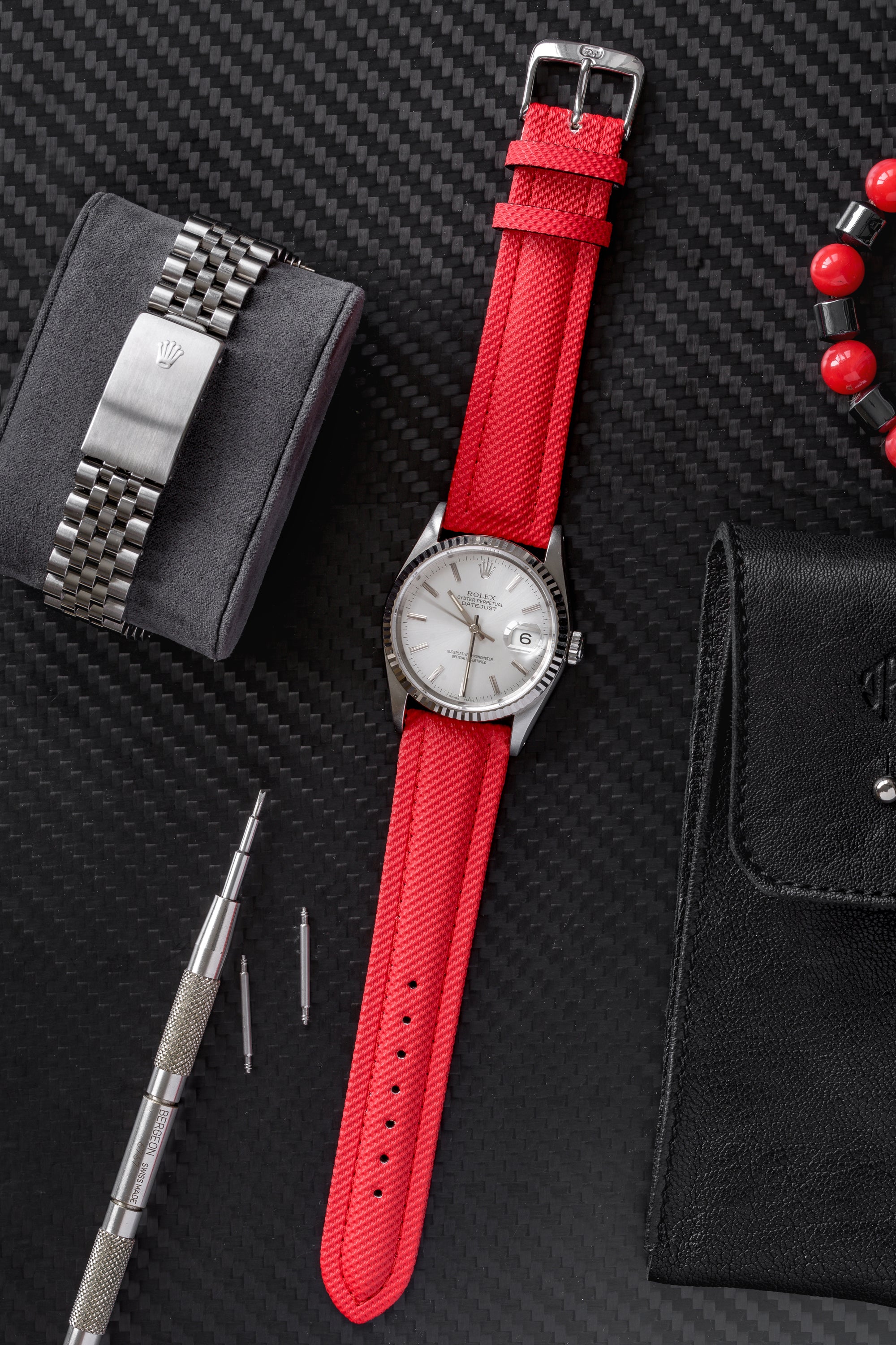 Red deals waterproof watch