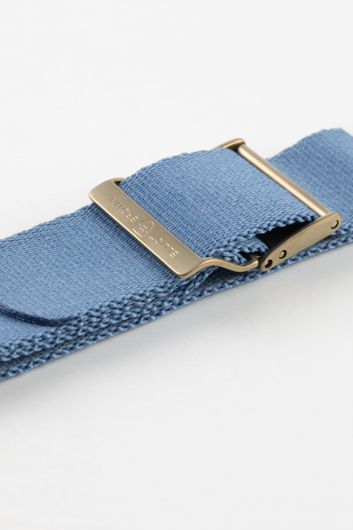 Denim Blue Watch Strap with Bronze Buckle WatchObsession