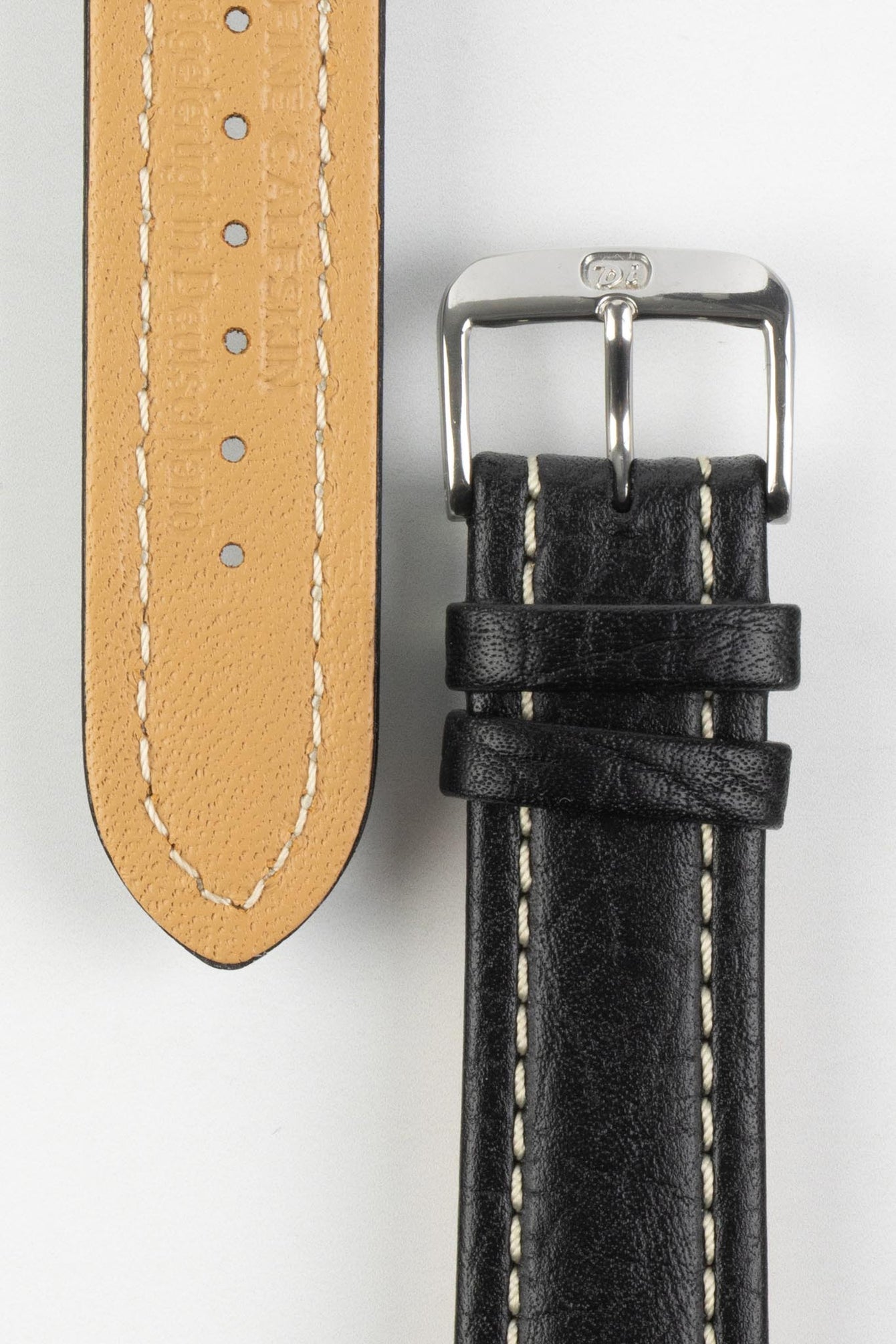 Di-Modell MONTANA Leather Sport Watch Strap in BLACK