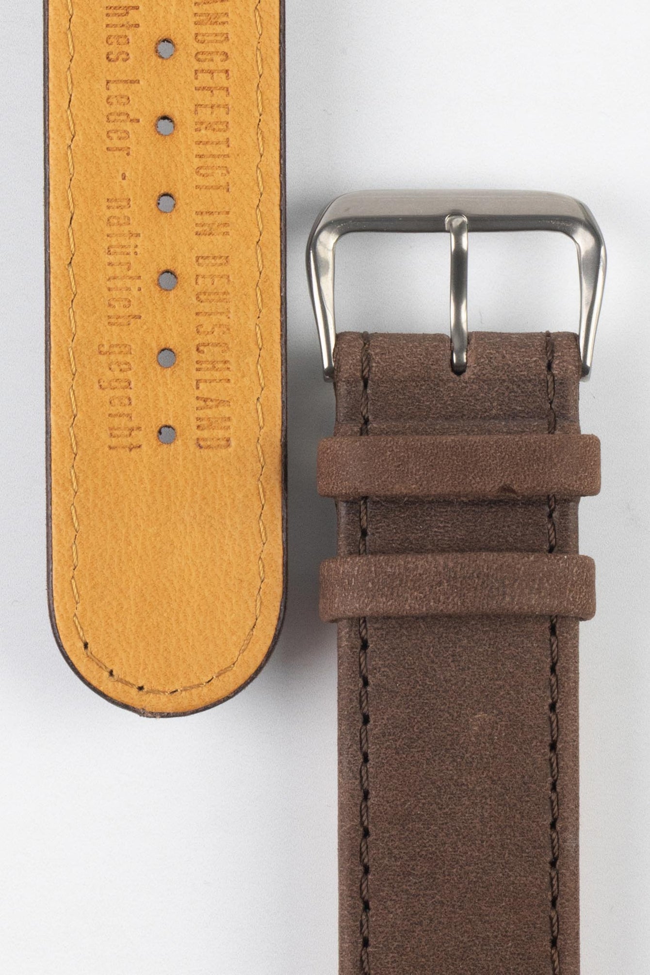 Di-Modell NATURAL Anti-Allergic Leather Watch Strap in BROWN