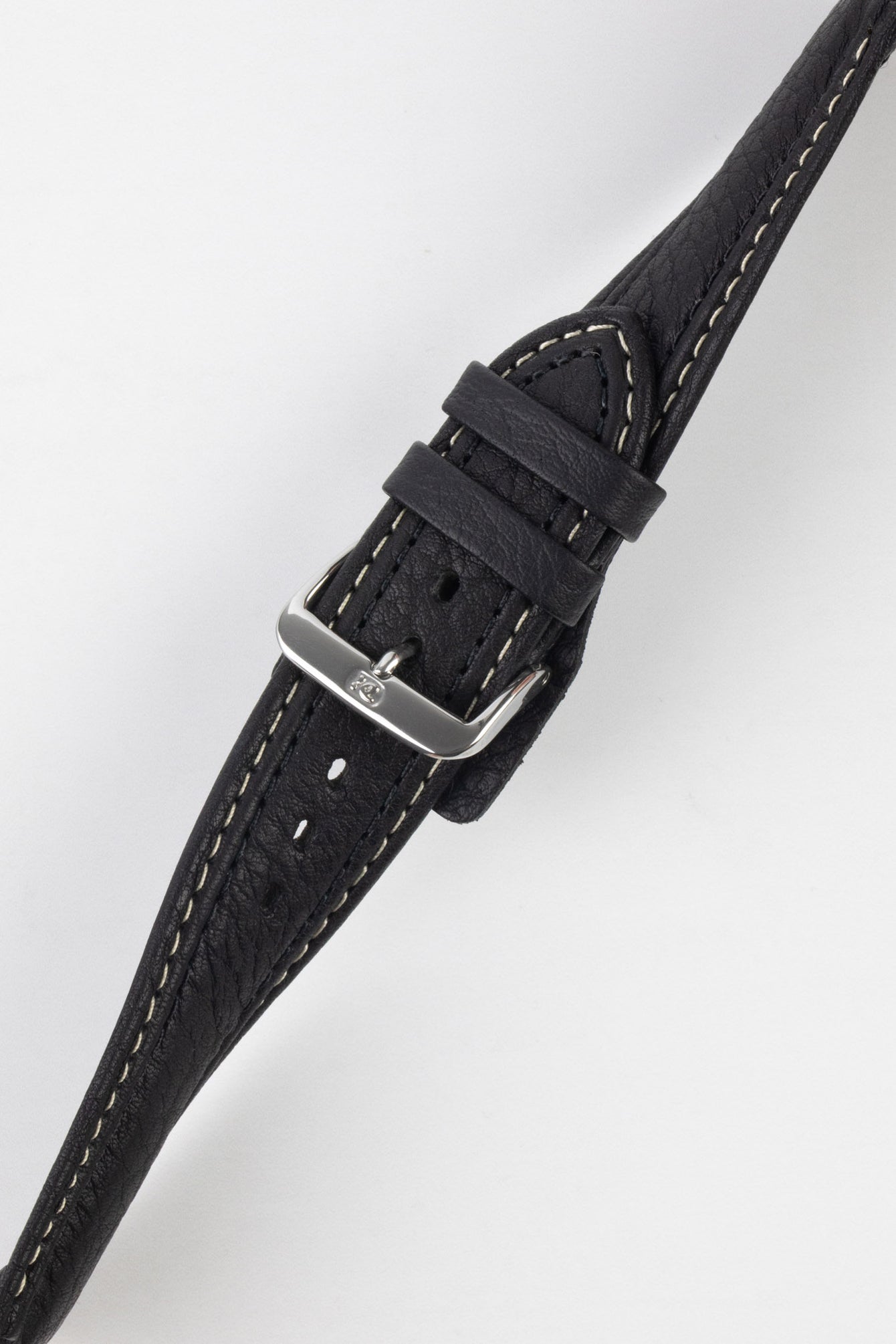 Di-Modell PILOT Waterproof Leather Watch Strap in BLACK