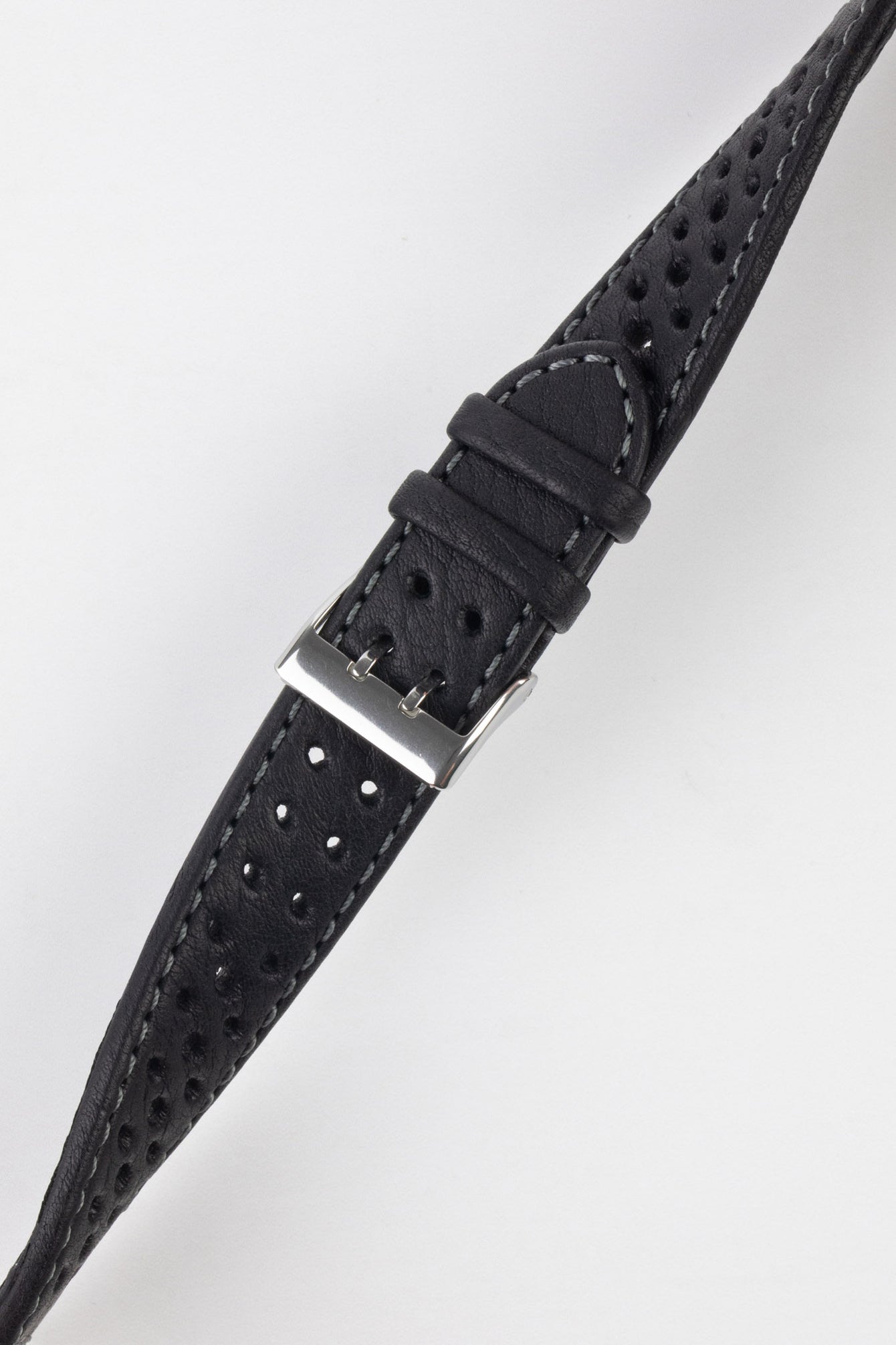 Di-Modell RALLYE Waterproof Sport Leather Watch Strap in BLACK