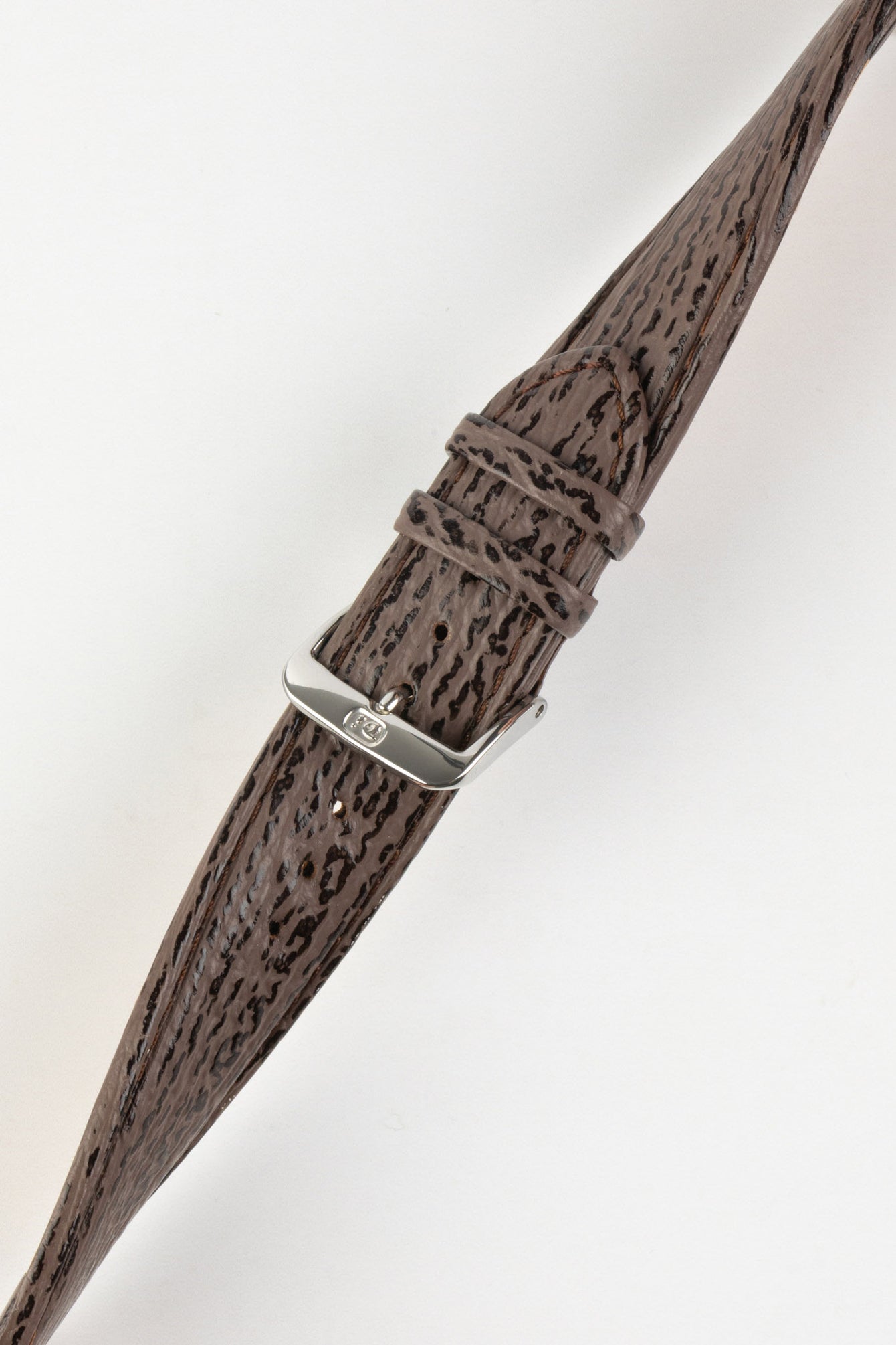 Di-Modell SHARKSKIN Waterproof Leather Watch Strap in BROWN