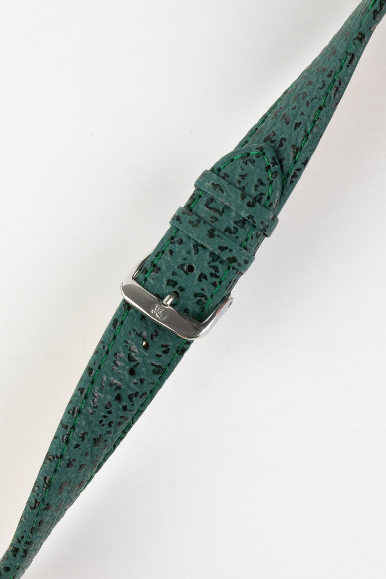 Di-Modell SHARKSKIN Waterproof Leather Watch Strap in GREEN