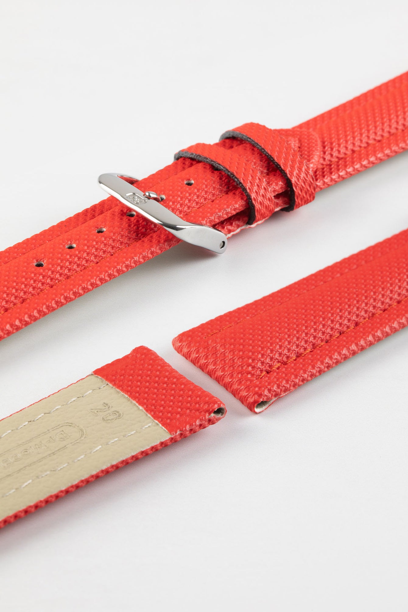 Di-Modell TRAVELLER PU Nylon Waterproof Watch Strap in RED