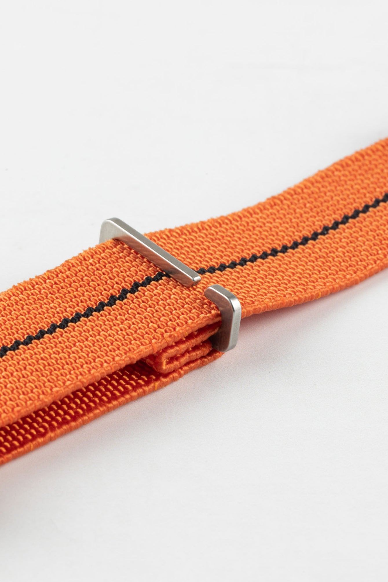 Erika's Originals ORANGE MN™ Strap with BLACK Centerline - BRUSHED Hardware