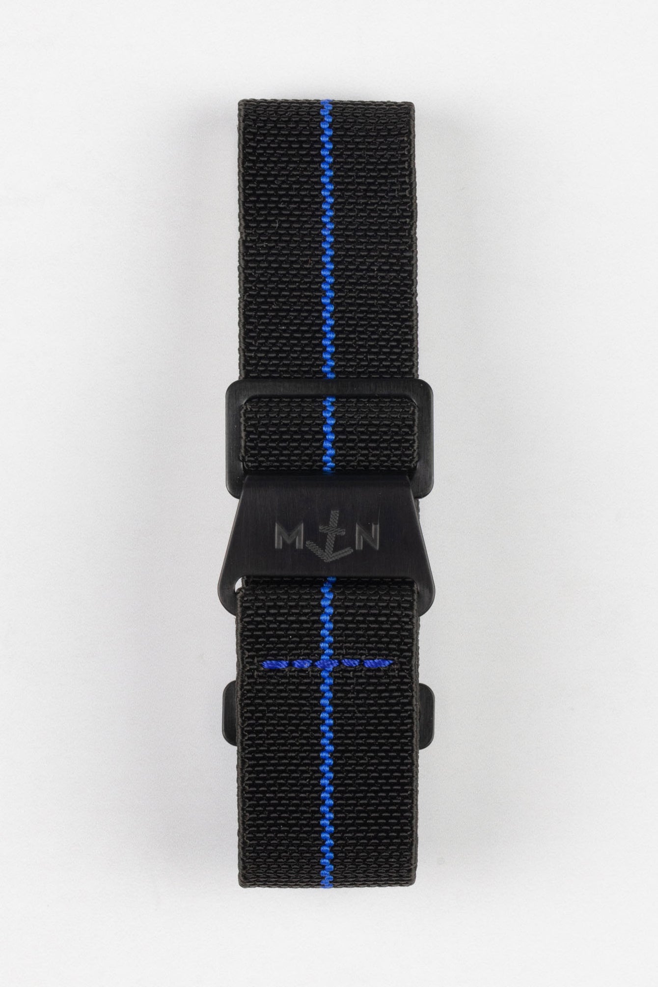 Erika's Originals BLACK OPS MN™ Strap with BLUE Centerline - BLACK Hardware