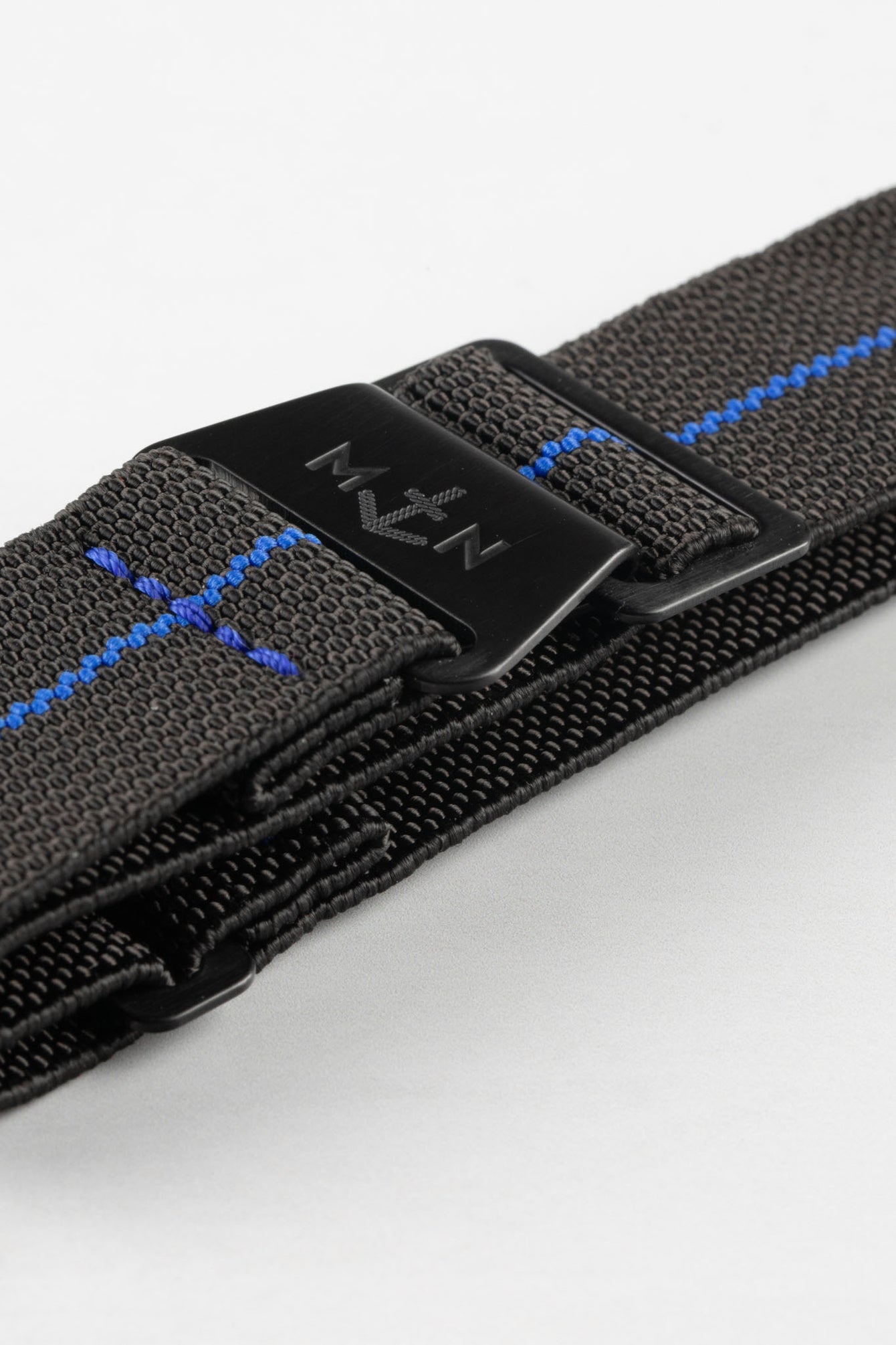 Erika's Originals BLACK OPS MN™ Strap with BLUE Centerline - BLACK Hardware